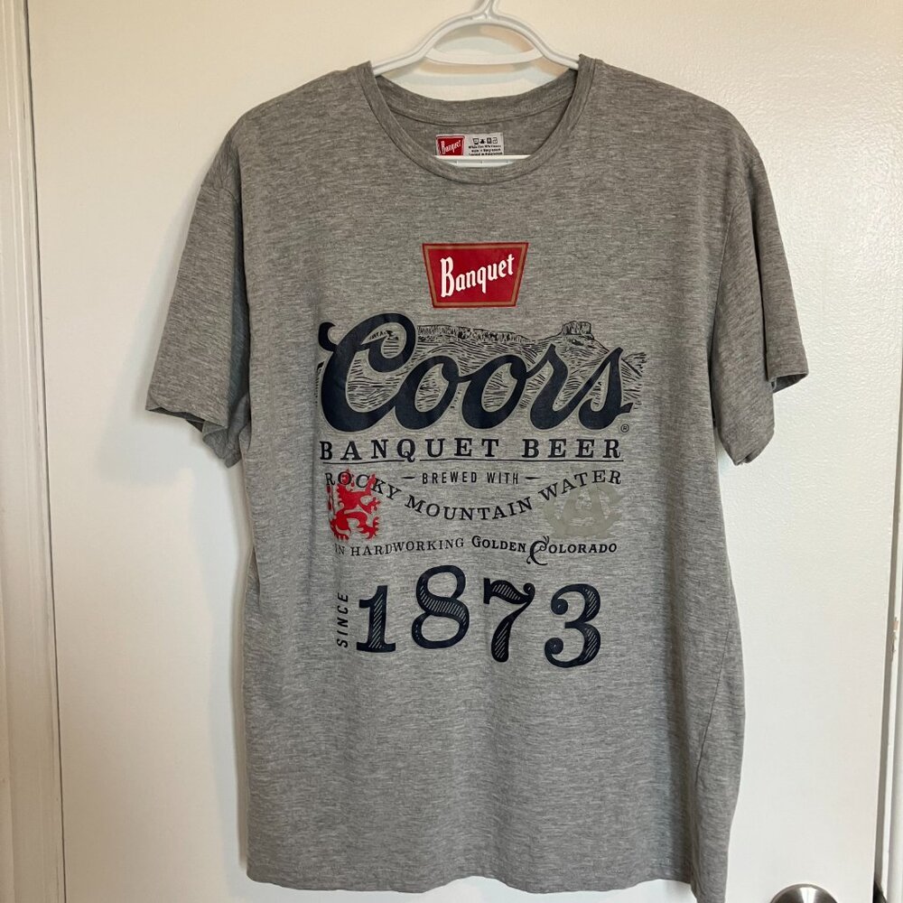 Coors Banquet Beer Men's T-Shirt Size Large With Imperfections